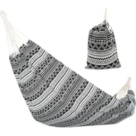 Hamaki - SASKA GARDEN Hamak 1063980 Etno 200 x 100 cm Czarno-biały - miniaturka - grafika 1