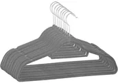 Wieszaki do szafy - Wieszaki na ubrania 9 szt. welurowe zestaw premium szary - miniaturka - grafika 1