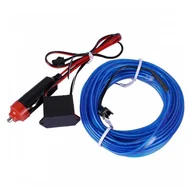 Żarówki samochodowe - Światłowód El Wire Ambient Taśma Led 3M 12V Niebieski - miniaturka - grafika 1