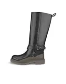Kozaki damskie - damskie skórzane sztyblety/ chelsea boots ECCO NRL Granier W, black, EU 40 - miniaturka - grafika 1