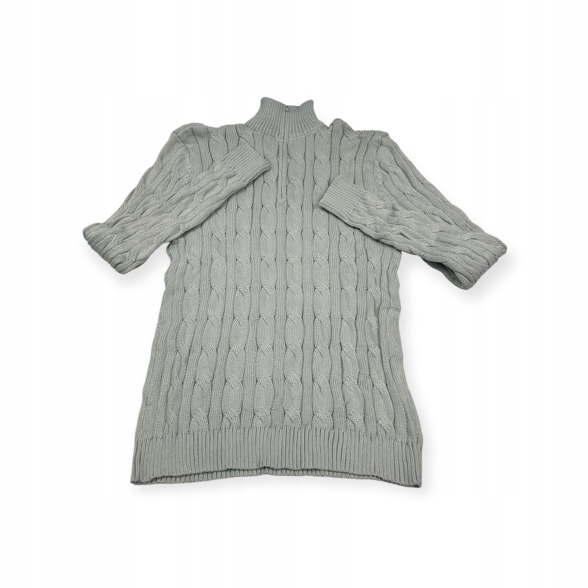 Męski Sweter z Półgolfem Styl Old Money Splot Warkoczowy Rozmiar M