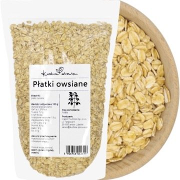 Płatki Owsiane 1kg Naturalne Zdrowe Śniadanie Kuchnia Zdrowia