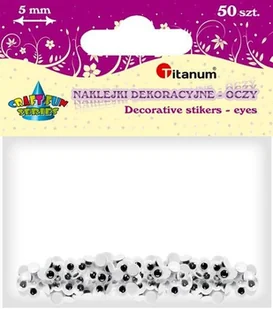 Titanum Elementy dekoracyjne oczka samoprzylepne 5mm 50szt TITANUM - Dekoratorstwo - miniaturka - grafika 5