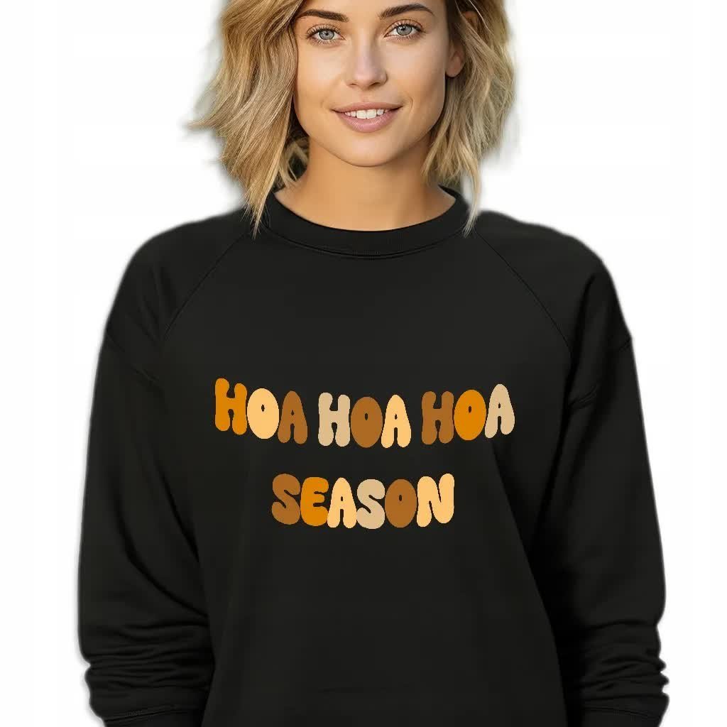 Damska Bluza Czarna Dresowa HOA HOA HOA SEASON Dla Jesieniary Wz Rozmiar S