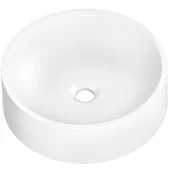 Umywalki - Umywalka konglomeratowa nablatowa Munst II White 40 x 40 Axis - miniaturka - grafika 1