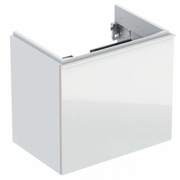 Szafki łazienkowe - GEBERIT GEBERIT 500.614.01.2 Dolna szafka pod umywalkę Acanto B60 z jedną szufladą i jedną szufladą wewnętrzną syfon oszczędzający przestrzeń biała - miniaturka - grafika 1