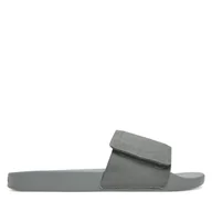 Klapki i japonki męskie - Japonki Calvin Klein Adj Pool Slide Canvas Logo HM0HM01749 Szary - miniaturka - grafika 1