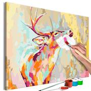 Malowanie po numerach - Obraz do samodzielnego malowania - Dumny jeleń (rozmiar 60x40) - miniaturka - grafika 1