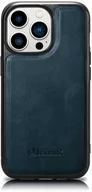 Etui i futerały do telefonów - iCarer Leather Oil Wax etui pokryte naturalną skórą do iPhone 14 Pro (kompatybilne z MagSafe) niebieski (WMI14220718-BU) - miniaturka - grafika 1