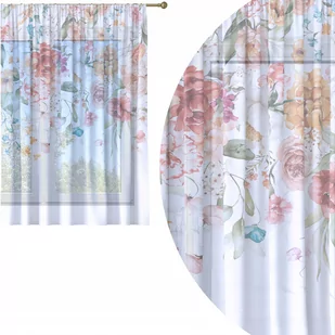 Firana Gotowa 300x150 Woal Barwiona Wzór Na Żabki - Firany - miniaturka - grafika 1