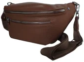 Nerki - Nerka Damska Na Ramię, Torebka Damska, Mała Modna Saszetka, Brązowy - miniaturka - grafika 1