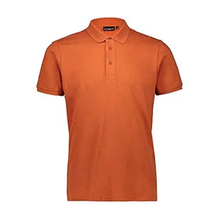 CMP CMP Męski T-shirt w Cotone E Lino Con Protezione Upf 40 pomarańczowa rdza 48 30T7597 - Koszulki męskie - miniaturka - grafika 1