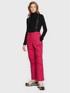 Spodnie narciarskie - 4F Spodnie narciarskie H4Z22-SPDN001 Różowy Relaxed Fit - miniaturka - grafika 1