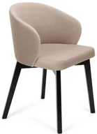 Krzesła - Beżowe welurowe krzesło kubełkowe S4-G87 - miniaturka - grafika 1