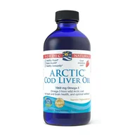 Witaminy i minerały - Nordic Naturals - Arctic Cod Liver, Tran z Dorsza, 1060mg, Truskawka, Płyn, 237 ml - miniaturka - grafika 1