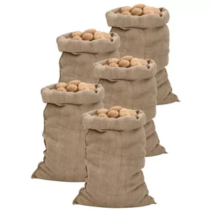 vidaXL Worki jutowe, 5 szt., 60x105 cm, 100% juta, 340 g/m² - Plecaki - miniaturka - grafika 1