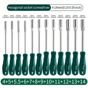 Inne - TEMU Zestaw 12 sztuk śrub z głębokim nasadką H4-H14 Narzędzie do usuwania nakrętek sześciokątnych z materiału , efektywna głębokość 28-30mm - miniaturka - grafika 1