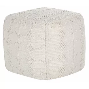 Puf 40 x 40 cm biały WARANGAL - Pufy i podnóżki - miniaturka - grafika 1