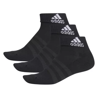 Skarpetki damskie - Adidas, Skarpety sportowe, 3-pack, Cush ANK 3PP DZ9379, czarny, rozmiar 37/39 - grafika 1