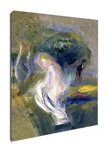 Nude with Figure in Background, Auguste Renoir - obraz na płótnie Wymiar do wyboru: 30x40 cm - Obrazy i zdjęcia na płótnie - miniaturka - grafika 1