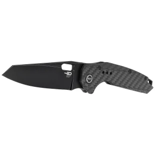 Nóż składany Bestech Nyxie Black Titanium / Carbon Fiber, Black Stonewashed CPM S35VN by Todd Knife and Tool (BT2209D) - Noże - miniaturka - grafika 2