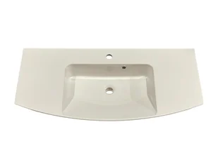 Umywalka Nablatowa / Wpuszczana W Blat, Zaokrąglona, Biała, 101 X 51 Cm, Polski Producent / Idealstones - Umywalki Umywalka Nablatowa / Wpuszczana W Blat, Zaokrąglona, Biała, 101 X 51 Cm, Polski Producent / Idealstones - Umywalki - miniaturka - grafika 1