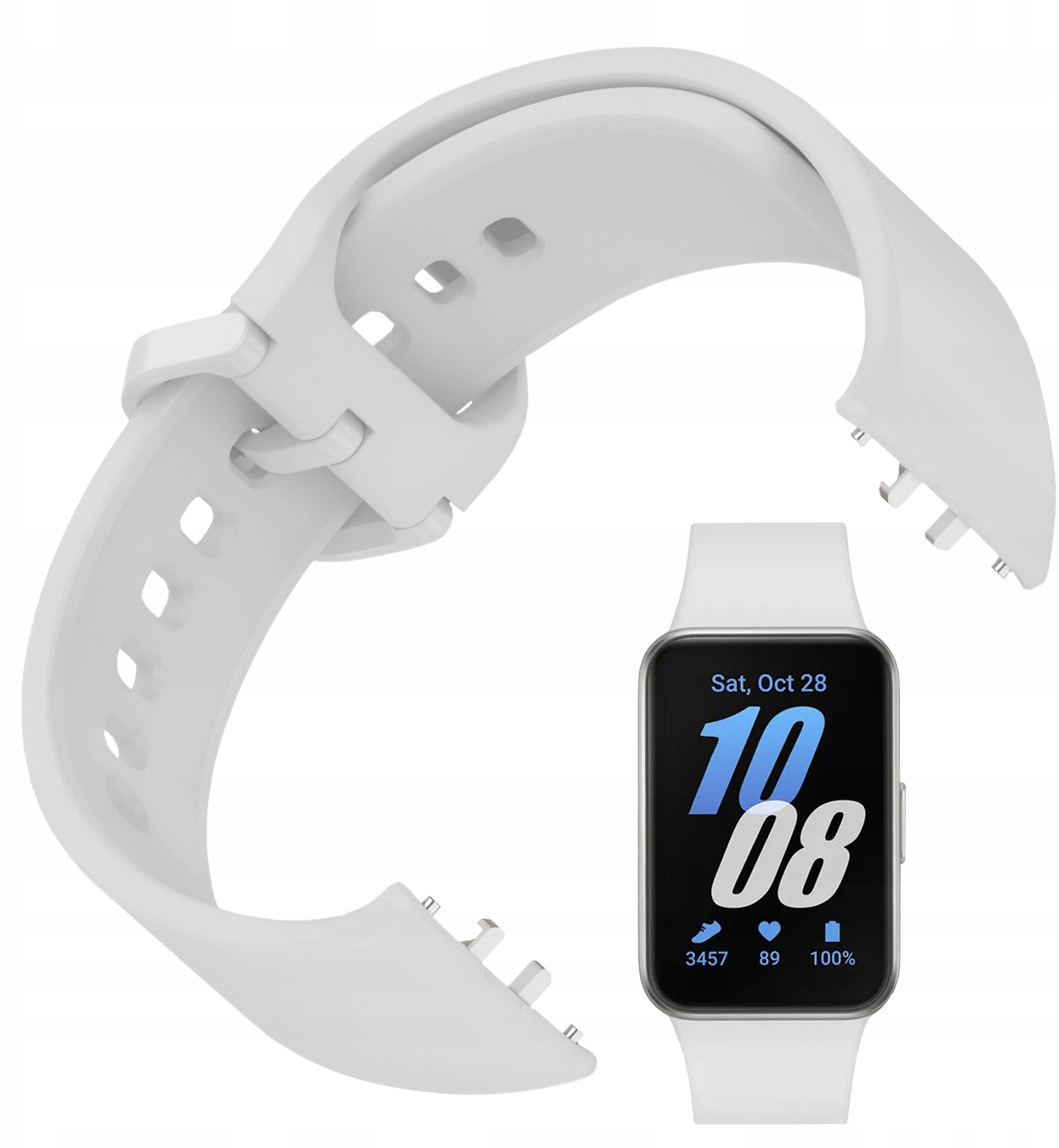 ChronSmarta Pasek ChronSmarta do smartband'a Samsung Galaxy Fit 3 Biały