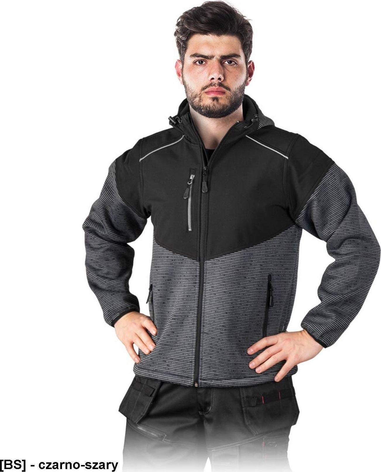 Leber&Hollman LH-HERRING - kurtka wiosna jesień, kaptur stały, membrana TPU, powłoka poliester 100% XL