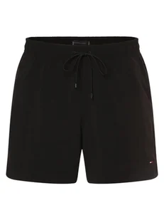Tommy Hilfiger Męskie spodenki kąpielowe Mężczyźni czarny jednolity, M - Spodenki męskie - miniaturka - grafika 1
