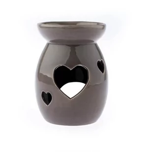 NoName Kominek ceramiczny serca 9,8 x 14 x 9,8 cm brązowy 515 - Aromaterapia - miniaturka - grafika 1