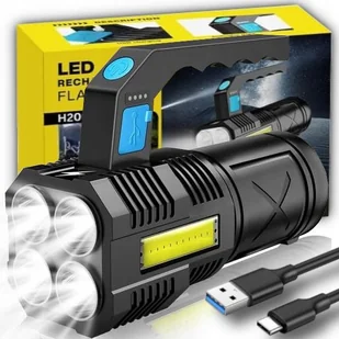 Latarka Led Taktyczna Bardzo Mocna 4ah 500m Szperacz Akumulator Wędkarska - Latarki Latarka Led Taktyczna Bardzo Mocna 4ah 500m Szperacz Akumulator Wędkarska - Latarki - miniaturka - grafika 1