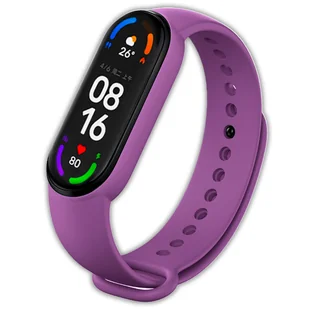 Pasek opaska silikonowa Vanfone do Xiaomi Mi Band 5/6, fioletowy - Akcesoria do smartwatchy - miniaturka - grafika 1