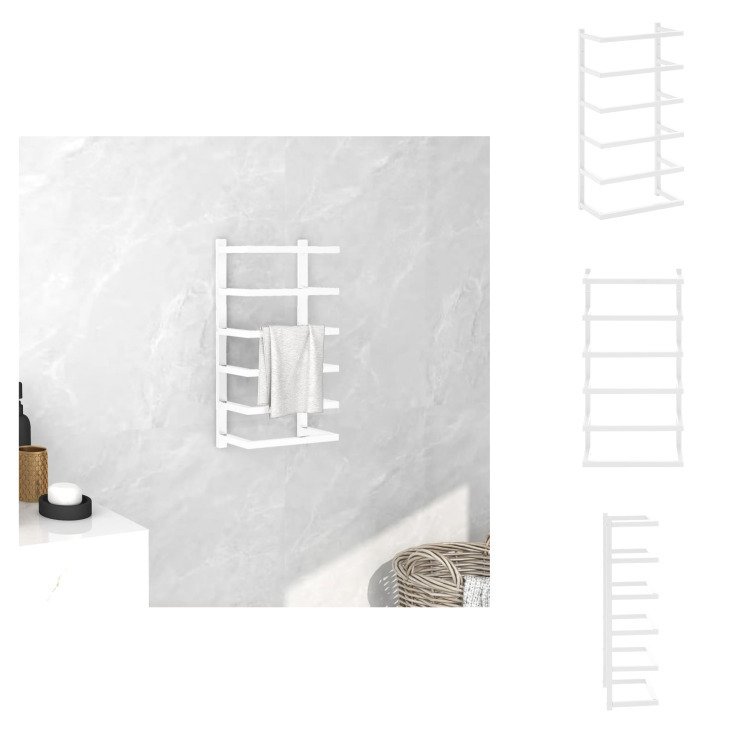 vidaXL Wieszak na ręczniki biały 24x12x48 cm stalowy - Wieszak na ręczniki