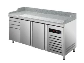 Stół chłodniczy do pizzy 2017x800x850mm EURONORM (400X600) ASBER GREEN LINE GTP-8-200-24 - Stoły gastronomiczne - miniaturka - grafika 1