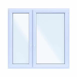 Okno PCV 2-szybowe fasadowe O35 białe 1465x1435 mm otwierane do wewnątrz lewe - Okna - miniaturka - grafika 1