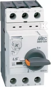 Wyłącznik silnikowy, 3-fazowy, typu MMS-32H o zakresie 0.25-0.4A - Silniki elektryczne i akcesoria - miniaturka - grafika 1