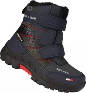 Buty trekkingowe dziecięce - American Club Dziecięce buty zimowe American Club BHL102/24NA granatowe 29 - miniaturka - grafika 1