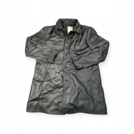 Płaszcze męskie - Płaszcz męski czarny REAL LEATHER 2XL - miniaturka - grafika 1