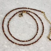 Naszyjniki - Naszyjnik hematyt kamienie naturalne trendy / StoneLab - miniaturka - grafika 1