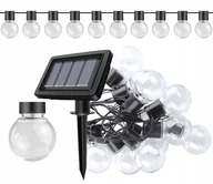 GIRLANDA SOLARNA OGRODOWA LAMPKI SOLARNE ŻARÓWKI NA BALKON ŁAŃCUCH KULKI