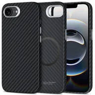 Etui i futerały do telefonów - Etui TECH-PROTECT Ion Carbon MagSafe do Apple iPhone 16E Czarny - miniaturka - grafika 1