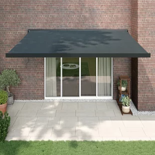 vidaXL Zwijana markiza, antracytowa, 4x3 m, tkanina i aluminium - Markizy - miniaturka - grafika 1