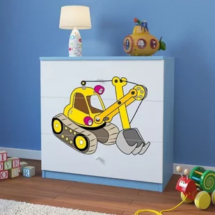 KocotKids Komoda do pokoju dziecięcego, babydreams, koparka, 81 cm, niebieska - Komody dla dzieci - miniaturka - grafika 1