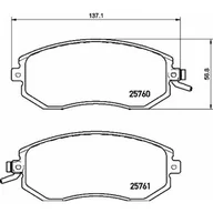 Klocki hamulcowe - Klocki hamulcowe - komplet BREMBO P 78 021X - miniaturka - grafika 1