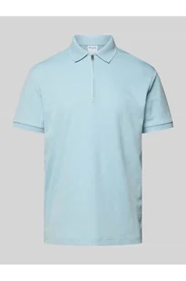 Koszulka polo z krótkim zamkiem błyskawicznym - Selected Homme - Koszulki męskie - miniaturka - grafika 1