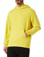 Bluzy męskie - Champion Męska bluza z kapturem Eco Future Terry Custom Fit, musztardowa żółta, M - miniaturka - grafika 1