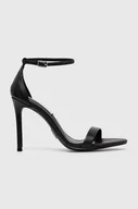 Sandały damskie - Steve Madden sandały skórzane Tecy kolor czarny SM11002956 - miniaturka - grafika 1