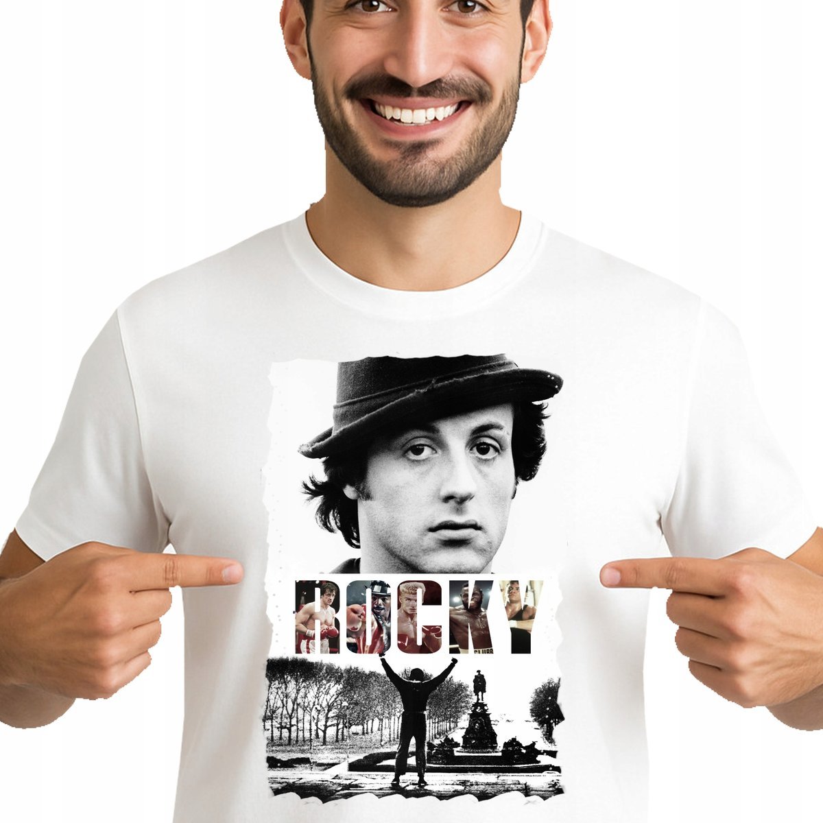 ROCKY BALBOA KOSZULKA MĘSKA STALLONE WŁOSKI OGIER DLA FANA 3461 M JAKOŚĆ
