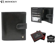 Portfele - Rovicky Skórzany, duży portfel męski z systemem RFID - Rovicky NoSize - miniaturka - grafika 1