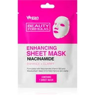 Maseczki do twarzy - BEAUTY FORMULAS Maseczka W Płachcie Z Niacynamidem 1szt. - miniaturka - grafika 1